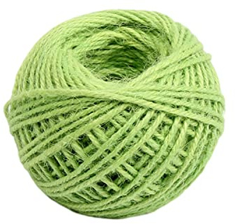 IkErna Spago Di Iuta Colorato, Corda Di Iuta Naturale da 2 Mm per Confezioni Regalo e Giardinaggio, Lunghezza 50 Metri/Light Green
