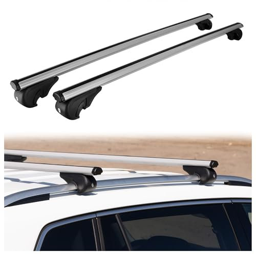 CHROMEMASTER | Dachgepäckträger Relingträger Dachträger | Kompatibel mit SEAT Ateca 2016+ | Er dient zum Transport Einer Dachbox, Fahrradträger, Leiter; Leichte Konstruktion aus Aluminium