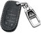 für Jeep Leder Autoschlüssel Fob Cover&Metall Auto Schlüsselanhänger für Jeep Grand Cherokee Renegade Wrangler Patriot Grand Commander,Vollschutz Autoschlüssel Fob Fall Schlüsselschale Abdeckung