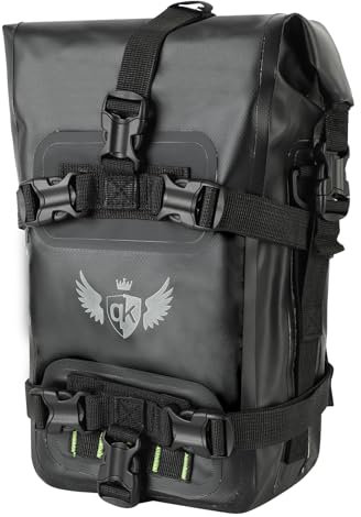 ZEMBSOYA Motorrad Sturzbügel Tasche 8L IPX7 Wasserbeständig Schnellspanner Motorrad Tasche für Reisen Kann als Umhängetasche verwendet Werden