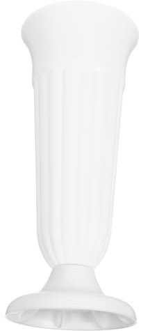 BEBEMOKO Vase Funéraire Commémoratif pour Cimetière, Jardinière en Polypropylène Blanc Base Stable, Pot De Fleurs Décoratif pour Tombeau, Résistant Au Vent Et Usage Extérieur