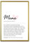 ARTFAVES® Poster Definition Mama | Worterklärung Duden Lexikon Wanddeko Wandbild Spruch als Geschenk | mit Rahmen Alu Gold | 21 x 30 cm