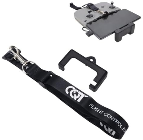 Schwarzes Umhängeband mit Fernbedienung, für DJI AIR3S/NEO/MINI4K/MINI 4PRO, Nylon-Schlüsselband RC N3 N2 mit separater ABS-Schnalle (schwarzes Schlüsselband + Schnalle)