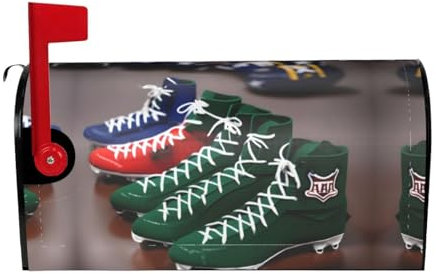 American Football Lacci Stampa Decorativa Mailbox Wrap per Home Garden Decor Mailbox Wrap Post Lettere Copertura Decor