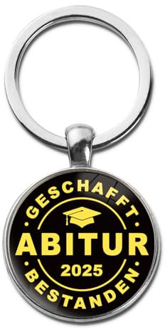 MEJOSER Abitur 2025 Geschenke Schlüsselanhänger inkl. Box Abi 2025 Geschenk zum Abschluss Prüfung Bestanden Glücksbringer Geschenke Graduation Schulabschluss