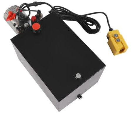 12V Hydraulikaggregat Hydraulikpumpe 20T Kippanhängerpumpe Einfachwirkend