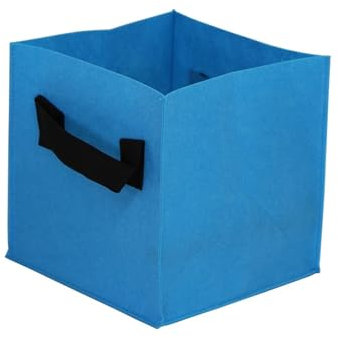 TYNXK Filz-Pflanzkübel 20 x 20 x 20 cm, Dicke 1 mm, quadratische Pflanzbeutel, wirtschaftliche Stofftöpfe mit Griffen, Gartenpflanzbehälter for Gemüse, Blumen(Blue)