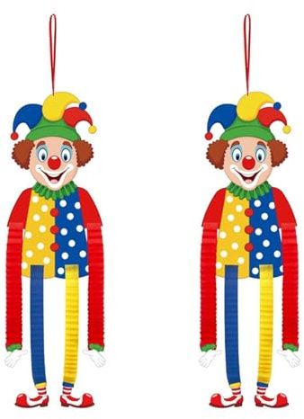 NYGGTYK 2 Stücke Clownbehänge, Heimfenstertürbehänge, Interessante Farbbehänge, Hintergrunddekoration Von Clown -Party, Karnevalspartydekoration