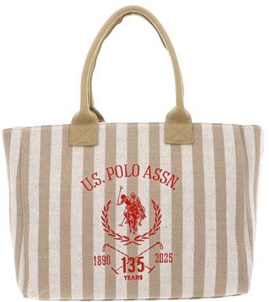U.S. POLO ASSN. Pool Party Shopping Bag L Natural