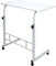 Comodino Regolabile in Altezza - Vassoio TV Portatile con Ruote, Scrivania Mobile per Laptop per Uso Domestico, Divano O Ospedaliero - Design Compatto E Funzionale, White, M