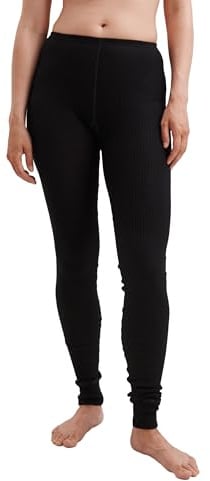Dilling Damen Leggings Bio Merinowolle 100% Naturfaser Slim Rib Wärmend Atmungsaktiv Thermo Wear