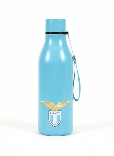 Only4fan S.r.l. Borraccia termica in Acciaio Doppia Parete con laccetto SS Lazio prodotto ufficiale