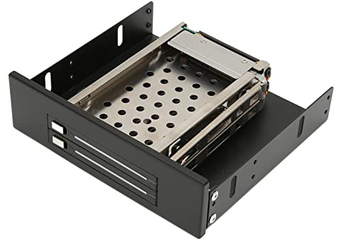 Internes HDD-Gehäuse, Dual-Bay-II-Schnittstelle, mobiles Rackkäfig-Design, 6 Gbit/s Übertragungsgeschwindigkeit, ABS-Edelstahl, für Server, Desktop, PC, Medien, Backup-Sicherheitssysteme, 2 Stück