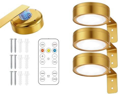 Colexy 3 Pacchi Luce per Quadri Senza Fili con Telecomando, Magnetic Painting Light, 3 Colore Luci per Quadri Senza Fili Ricaricabili con Timer, Luce LED Batteria per Esposizione Pittura Vetrina