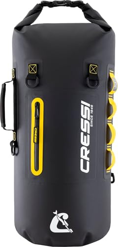 CRESSI Ocelot Waterproof Dry Bag Roll Top Storage Sack for Beach, Boat and Travel, Lightweight Water Resistant Gear Bag with Front Zip Pocket and Shoulder Straps for Water Sports
