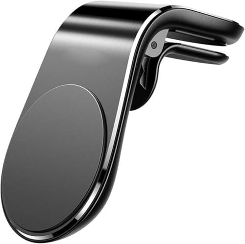 JINGMU Porta Cellulare Auto Magnetico per Fiat 500/500C/500E/Abarth 500 2007-2022, 360° Rotazione Supporto Telefono Auto per Bocchette dell'Aria Air Vent L Tipo Clip di Sfiato