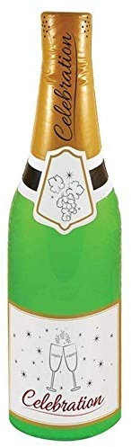 Henbrandt 3x Inflatable Champagne Bottles 73cm Giant Blow Up Celebration Bottles Party Decorations Wedding Anniversary 21st Birthday Stag Do Hen Night Photo Booth Prop Fancy Dress Accessories