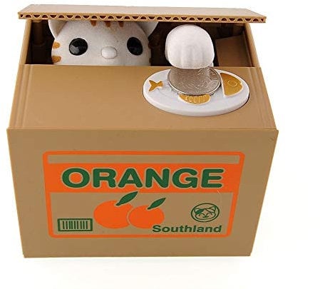 XLKJ Katzen Spardose, Elektronische Spardose Piggy Bank, Geschenk für Kinder