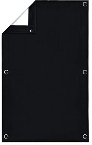 ISSUNTEX 100% Verdunkelungsvorhänge mit Saugnäpfen, reflektierende Wärmeisolation, geeignet für Dachfenster, Schlafzimmerfenster, Bürofenster 30WX45L in schwarz