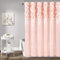Lush Decor, Blush Lillian Duschvorhang, strukturiert, schimmerndes Kreis-Design, Badezimmer, 183 x 183 cm