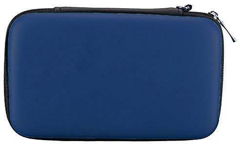 Schutzhülle für Spielkonsole kompatibel mit Nintendo 3DS XL, DSi XL, New 2DS XL, Retroid Pocket 2 Plus, Analogue Pocket – Tragetasche, stoßfest, wasserabweisend, mit 8 Spielkartenfächern – Dunkelblau
