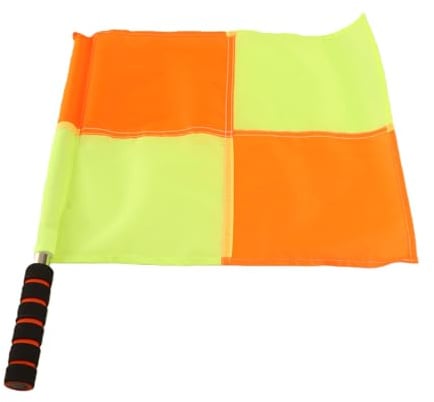 VGEBY Bandiera Arbitro 2PCS Bandiera per guardalinee Arbitro con Custodia per Partite Sportive Calcio Football Hockey Training Sportinggoods Calcio