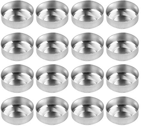 HEALLILY 100pcs latas de luz de té de aluminio vacío titular de luz de té caja de té envases vela molde para bricolaje velas suministros