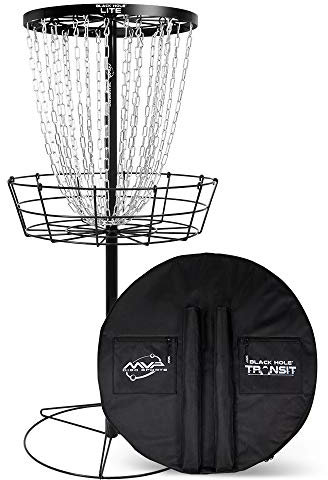 MVP Disc Sports Black Hole Lite Disc Golfkorb mit Transporttasche