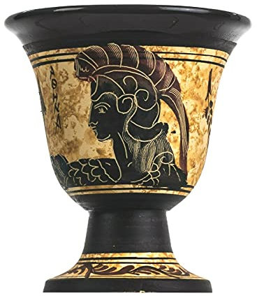 Pythagoras Tasse der Gerechtigkeit Pythagoras Fair Becher altgriechische Göttin Athena handbemalt Keramik nutzbar