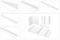 HEXIM Winkelprofile ungleichschenklig weiß - PVC Kunststoffwinkel, Auswahl Maße & Stärke - (HJ 366, 60x20 mm) Kunststoff Winkelleisten Fensterprofile
