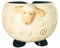 Ydh Sleepy Sheep Ceramic Yarn Bowl Knitting Bowl, Holds Ball of Yarn for Tangle Free Needlecrafts, Handmade Gifts for Women, 5.51 W * 4.72 H（Light Yellow）
