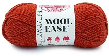 Lion Brand Wool Yarn, Worsted Yarn for Knitting, Crocheting and handicrafts, 1 Pack, Orange (Koi)