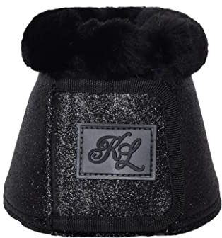 Kingsland NAMARI Glitzer HUFGLOCKEN 2ER-Pack schwarz mit Fellrand HW/21, Größe:XL