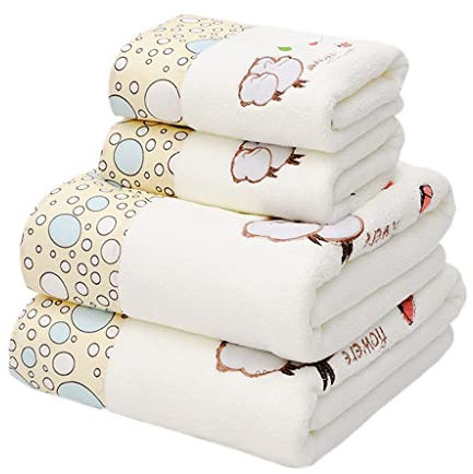 QYRKYP Saugfähiges Handtuch Erwachsene Kinder Badetuch Set Badezimmer Outdoor Sports Strandtuch/B/2-Piece