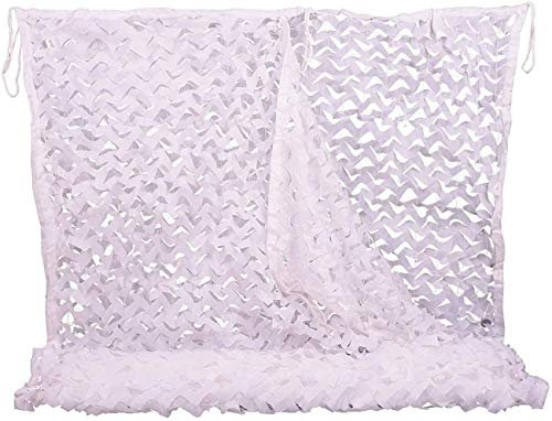 NINAT Filet De Camouflage White 4Mx6M Blanc De Filets Militaire Couverture Camouflage Chasse d'ombrage Decoration Mariage Noël