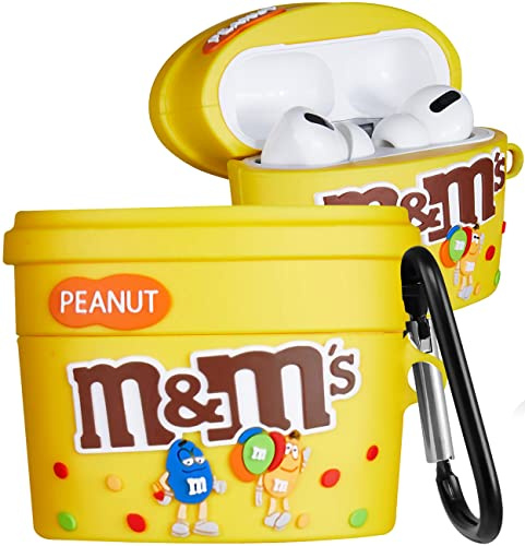 for AirPods Pro 2019/Pro 2 Case 2022 Soft Silicone Cute 3D Cartoon Food Fashion Kawaii Cool Fun Funny Unique Shell for Airpod Yellow M
