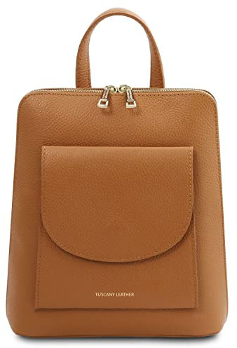 Tuscany Leather TL Bag - Kleiner Damenrucksack aus Leder - TL142092 (Cognac)