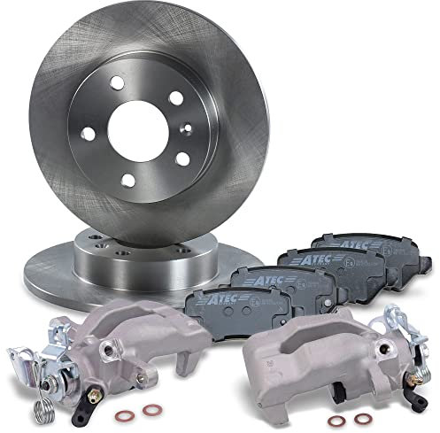 ATEC Germany Bremsenset Hinterachse inkl. Bremsscheiben Ø 264 mm Voll + Bremsbeläge Hinten & Bremssattel Hinten Kompatibel mit OPEL ZAFIRA/ZAFIRA FAMILY B (A05), ZAFIRA B Kasten (A05)