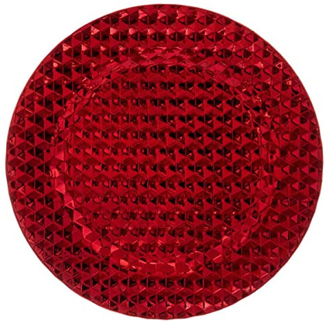 FEERIC LIGHTS & CHRISTMAS Plato de presentación Colorama de Noël D 33 cm Rojo Dibujo píxel