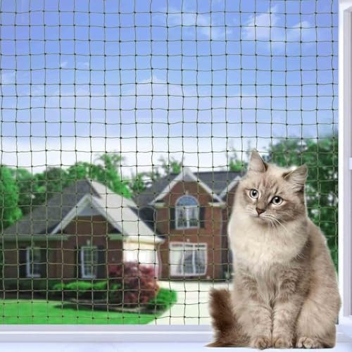 Tatamiyya Katzennetz Für Balkon, Katzennetz Drahtverstärkt 6x3m, Balkonnetz ist Robust Biss- Und Reißfest, UV- Und Witterungsbeständig, Zum Balkonen, Terrassen Und Fenstern(Olivgrün)…