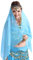 Hotfiary Chiffon Bauchtanz Kopf Schleier für Frauen Mädchen Münzen Retro Kopfbedeckung Schal Kopfbedeckung Bauchtanz Kostüm Zubehör
