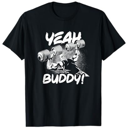 Gym Motivational Gifts Yeah Buddy – Ronnie Coleman DB Bankdrücken, Fitnessstudio, motivierend T-Shirt, Schwarz, Kurzarm, Klein, Unisex, Halloween, Klassisch, Motivierend