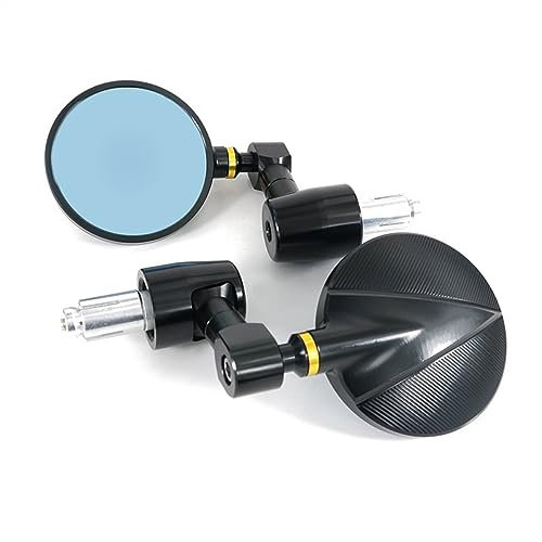 Seite Rückspiegel Für MV Für AGUSTA Für Brutale 675 910 2006-2008 800 1090 RR Motorrad Griff Bar Rearview Außenspiegel Bar End Spiegel Lenkerendenspiegel Motorrad (Color : Gold)