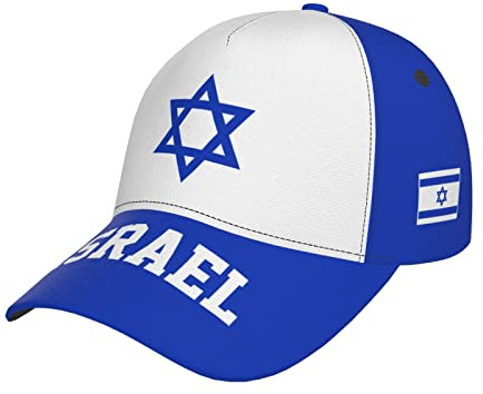 RFSHOP Israel Flag Israelite Baseball Cap Full Print Adult Men Hat Patriotism Supporter Soccer Caps Black