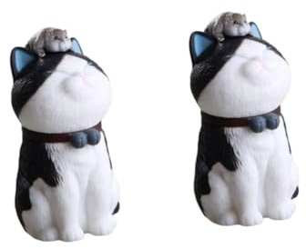 Cabilock 2 Pièces Bedroom Decoration Wedding Decorations Home Decor Home-déco déco Salon Home Gadgets décor Artisanat de Chat Ornement de Chambre Bureau Ornements