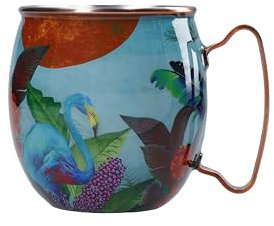MIKASA x Sarah Arnett Stainless Steel Moscow Mule Mug, 450ml, Flamingo