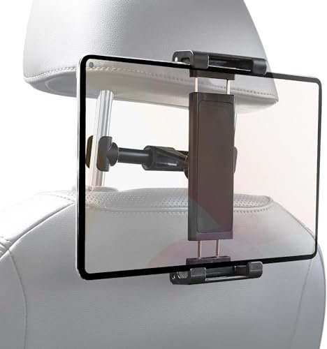 Tablet Holder for Car Headrest Tablet & Phone Mount Back Seat for 4.7-12.9 Devices 360° Rotatable