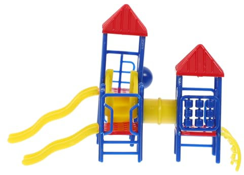 VICASKY 1 Set Spielzeugrutsche Puppenhaus Miniatur Miniatur Spielplatz Modell Desktop Kleine Spielplatz Modelle Puppenhaus Dekoration Mini Spielplatz Mini