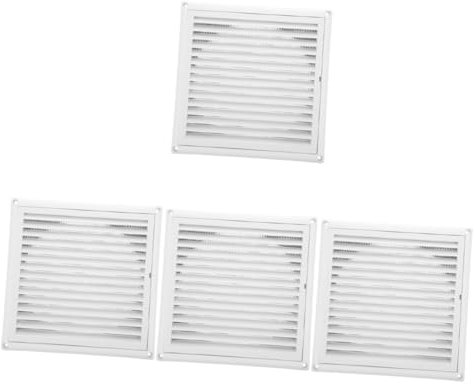 HOMSFOU 4piezas Rejilla De Ventilación Para Baño Cubierta De Aire Retorno Protección Contra Insectos y Elementos Exteriores Instalación Rápida