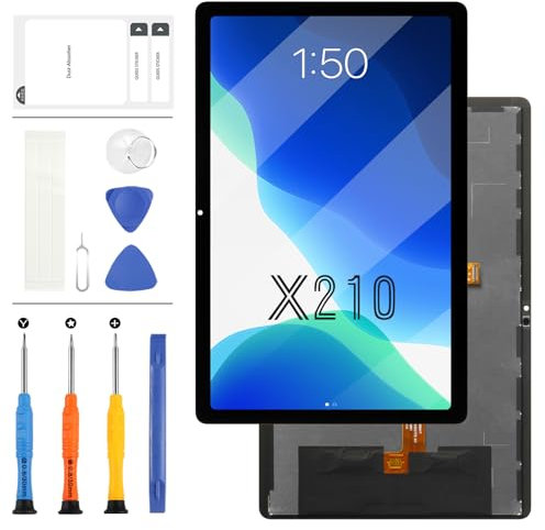 Pantalla LCD de repuesto para Samsung Galaxy Tab A9+ A9 Plus SM-X210 SM-X215 SM-X216B, pantalla LCD, kit de montaje de digitalizador de pantalla táctil con herramienta (negro, 10.9 pulgadas)